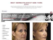 Tablet Screenshot of bestdermatologistnewyorkcity.net